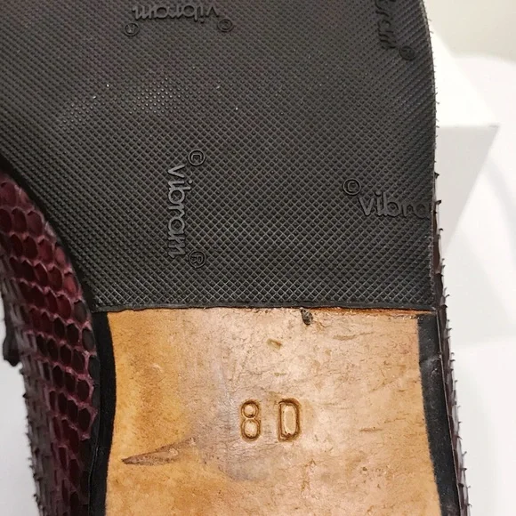 Gucci 1953 Classic Maroon Black Python Snakeskin Gold Horsebit Loafers 8 G 9 D - Picture 8 of 8